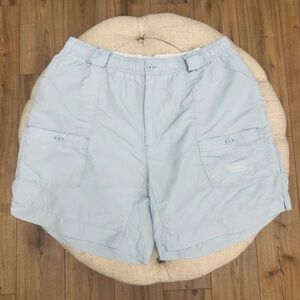 AFTCO Performance Fishing Shorts Size 42..Inseam 8" Sky Blue